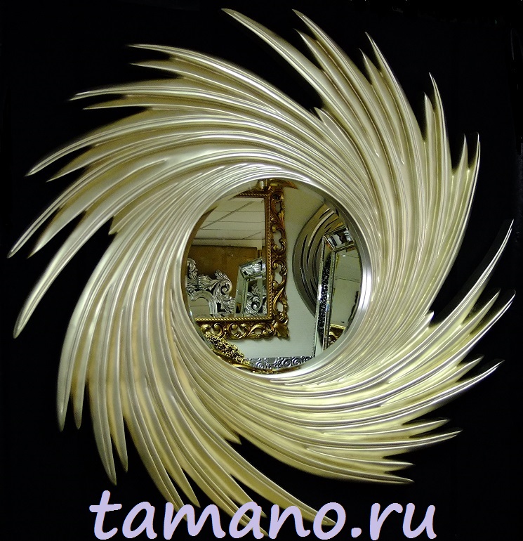 Где купить Зеркало интерьерное - Вихрь Свирл Торнадо, арт. Л0167 шампань, диаметр 100см