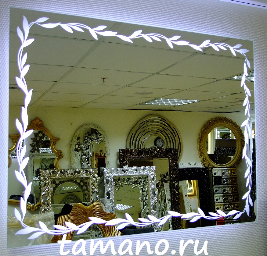 Зеркало с холодной светодиодной подсветкой любого размера на заказ