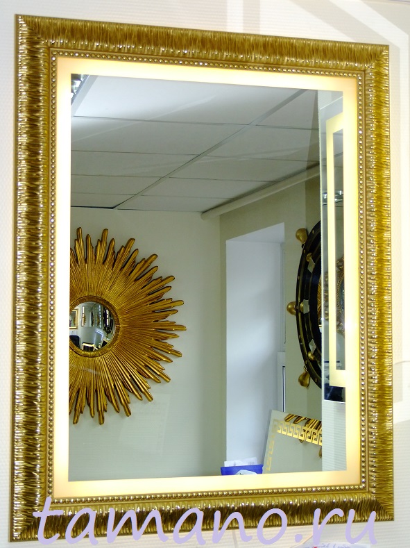 Зеркало с подсветкой в раме из багета на заказ ZS212 Монте Карло.JPG