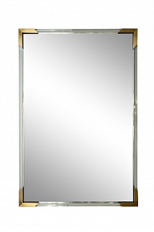 19-OA-9144  Зеркало прямоугольное с золотыми вставками 61*92см