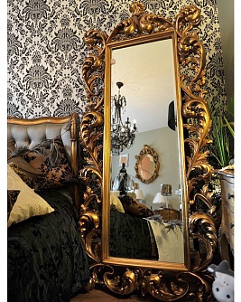Напольное зеркало в шикарной раме Мелли золото, 193см х 85см