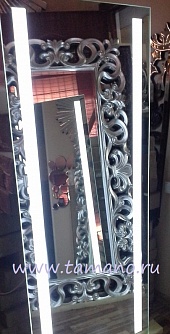 Зеркало с внутренней подсветкой, индивидуального размера на заказ,  арт. ZS49 Вертикаль