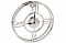 94PR-22153 Часы настенные металл. круглые  цвет хром d50см