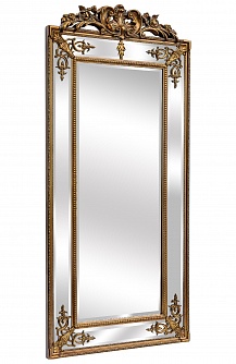 Напольное зеркало в золотой раме Паоло, 92см х 200см