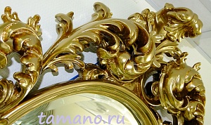 Зеркало овальное, арт. 205 Овьедо, золото, 97см х 68см