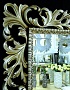 Настенно напольное зеркало в резной раме Монако античное серебро, 95см х 192см