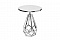 2KF111037-S Стол журнальный с мраморной столешницей d50*62см, цвет опоры серебро