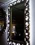 Зеркало в раме с внутренней фоновой подсветкой, арт. П014 белое, 75см х 115см