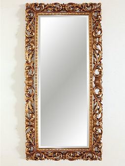 Зеркало напольное в резной раме, арт. 618 Кингсли, золото, 188см х 90см