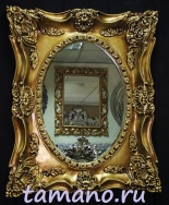 Зеркало интерьерное в раме Империал чернёное золото, 85см х 100см 