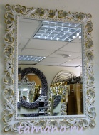 Зеркало интерьерное, Джениель белое с позолотой, 70см х 90см