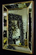 Зеркало в зеркальном обрамлении Селфи 2 античное золото, 60см х 80см