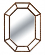 Зеркало интерьерное в восьмиугольной раме Даймонд золото, 90см х 120см