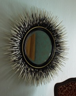  Круглое настенное зеркало Ларс, чёрный