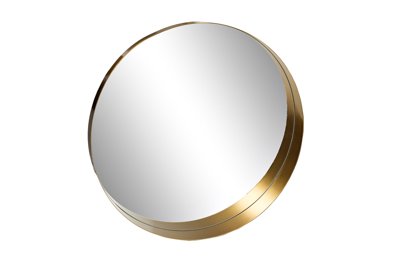 19-OA-6276L Зеркало в металл. объемной  раме золото d80*10 см