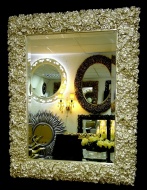 Интерьерное зеркало в декоративном багете Изабелла шампань,  72см х 92см