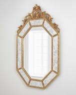 Зеркало интерьерное, арт. 127 Лидс золото, 144см х 91см