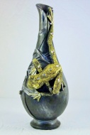 Ваза для цветов "Золотая лягушка". Керамика. 260мм