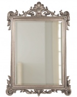 Зеркало в фигурной раме  Марсель, серебро, 81см х 117см