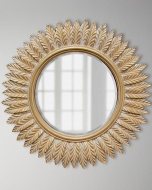 Зеркало интерьерное, арт. 167 Барклай,золото с белой патиной, 90см х 90см