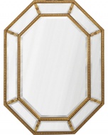 Зеркало интерьерное в восьмиугольной раме Нью золото, 90см х 120см