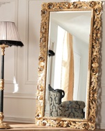 Зеркало напольное в резной раме Кингстон золото, 188см х 90см