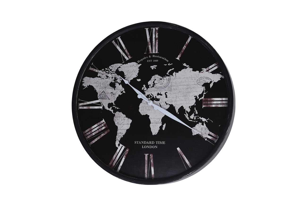 HZ1300640 Часы настенные "Global" черные d57см