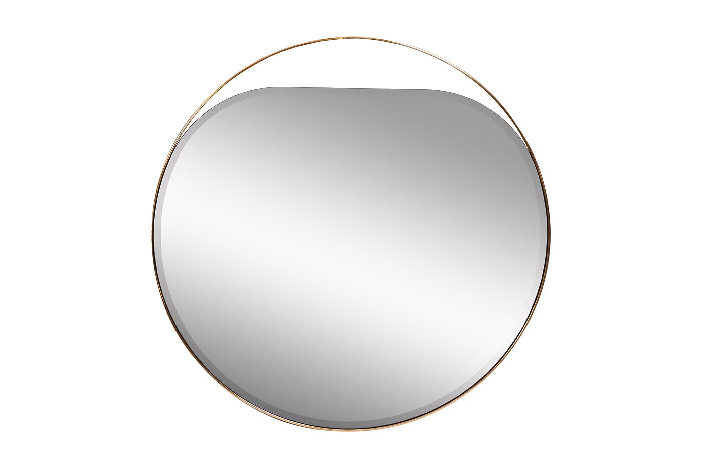 KFE1240 Зеркало круглое  в металлич. раме цвет золото d84см