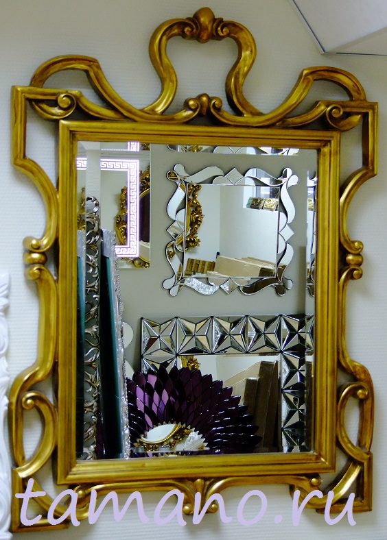 Зеркало интерьерное, арт. 258 Виктория, золото, 80см х 66см.JPG