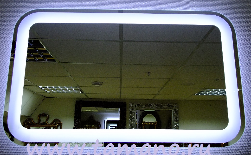 Зеркало с внутренней подсветкой индивидуального размера на заказ, арт. ZS212 Неон