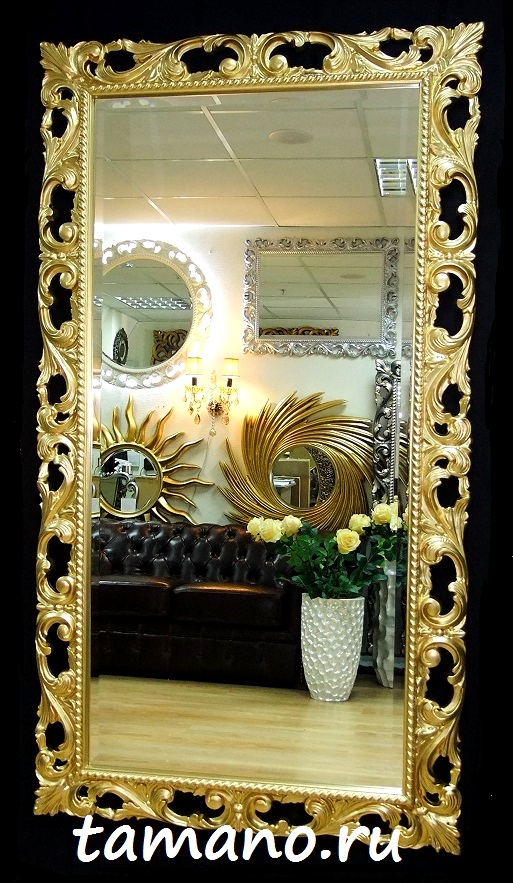 Купить красивое зеркало в стильной золотой раме в С-Пб 