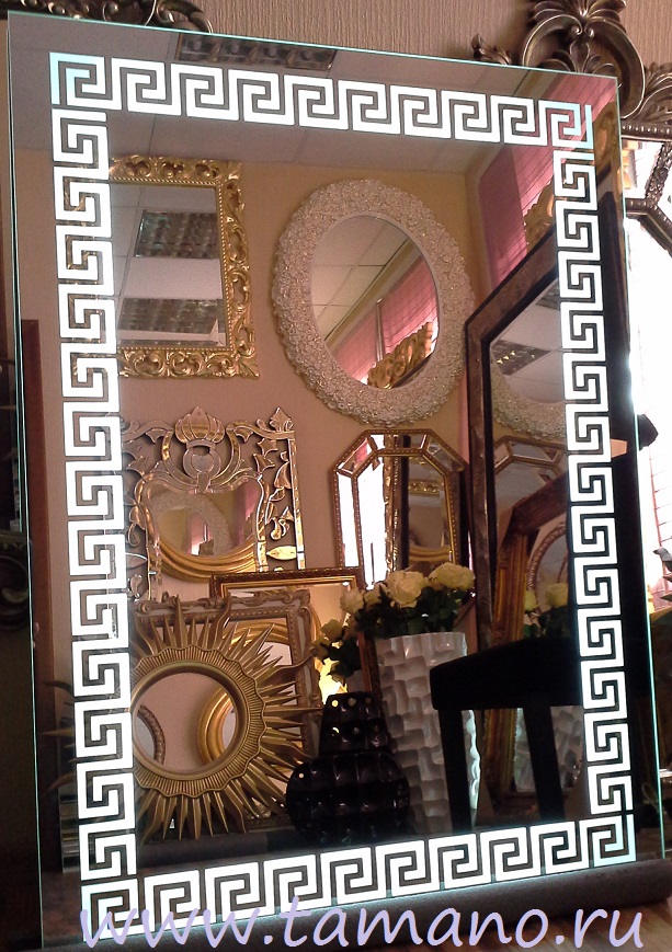 Зеркало с подсветкой Версаче на заказ П60-2.jpg