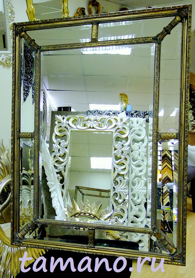 Зеркало интерьерное, арт. 202 Гарри, золото, 122см х 92см.JPG