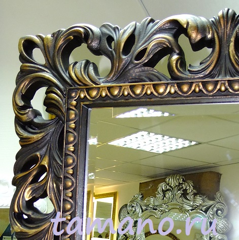 Большое интерьерное зеркало в резной раме, Л14286 Милан бронза, рама.JPG
