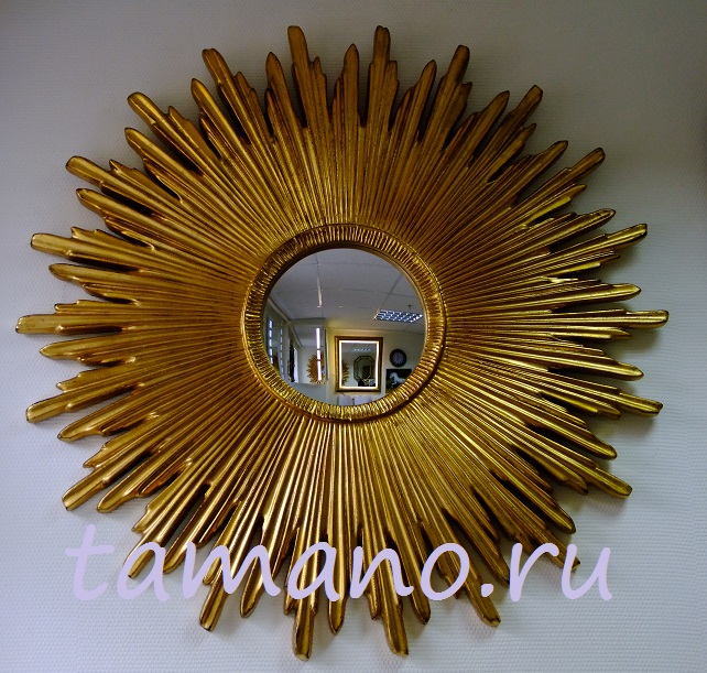 Зеркало интерьерное, арт. Л502, золото, ширина 108,0см высота 108,0см.JPG