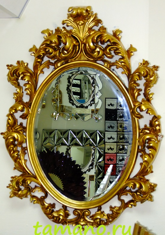 Зеркало овальное, арт. 205 Овьедо, золото, 97см х 68см.JPG