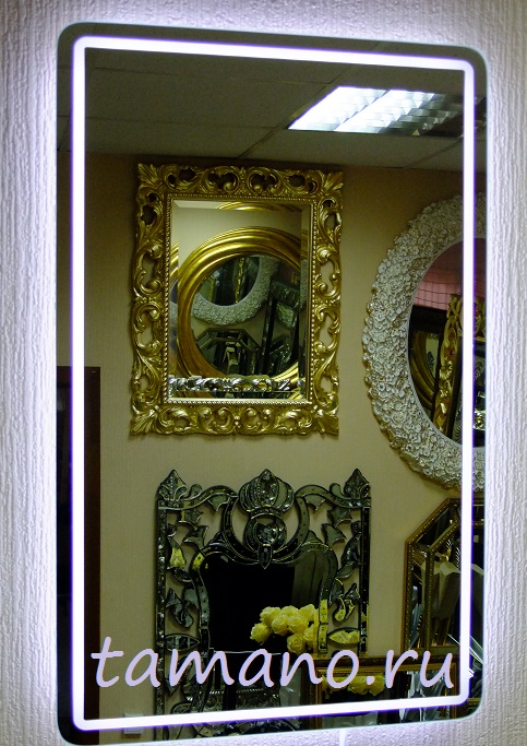 Зеркало со светодиодной подсветкой индивидуального размера на заказ, арт. ZS211 Шанель