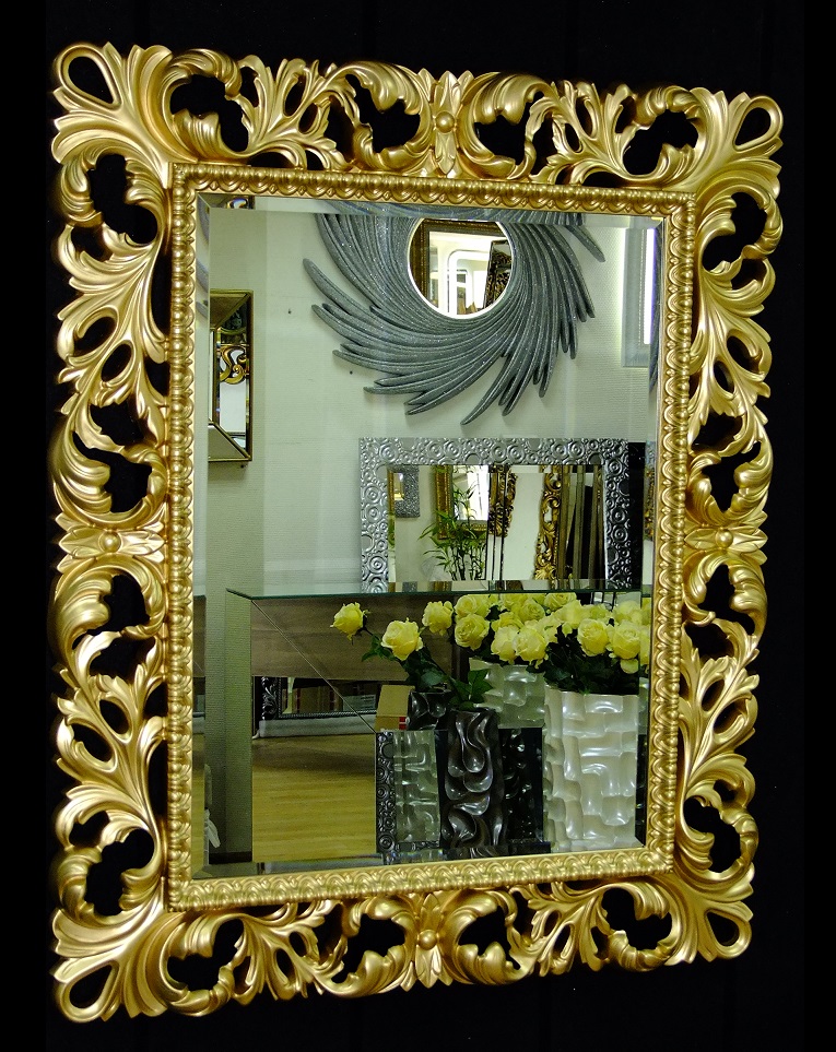 Зеркало в золотой раме Ингрид 2, 88см х 108см
