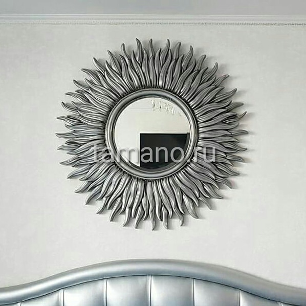 Зеркало солнце Маргарита чернёное серебро
