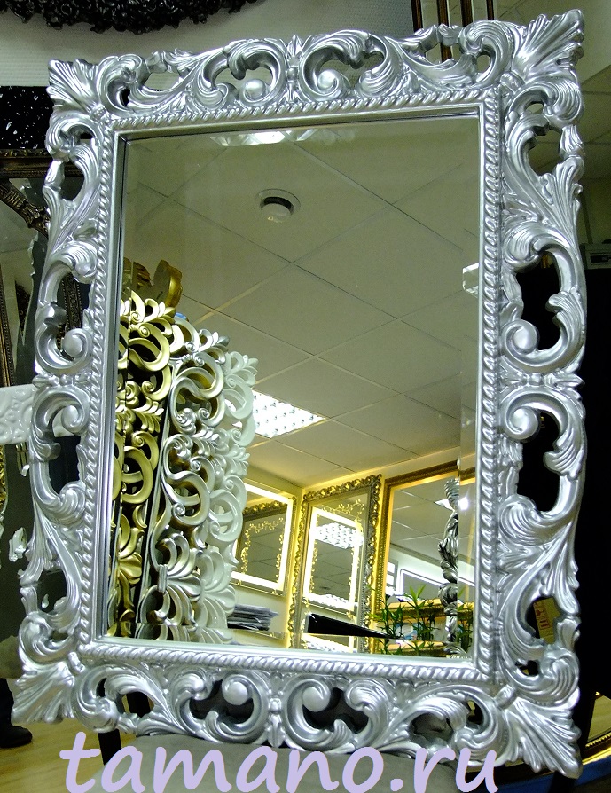Зеркало интерьерное, арт. Л12005Т Мэри серебро, ширина 75см высота 95см