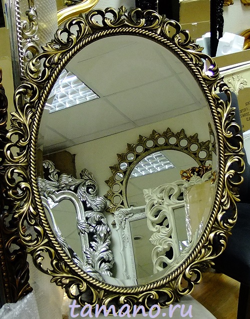 Овальное зеркало в раме, арт. Л010 бронза (2).JPG