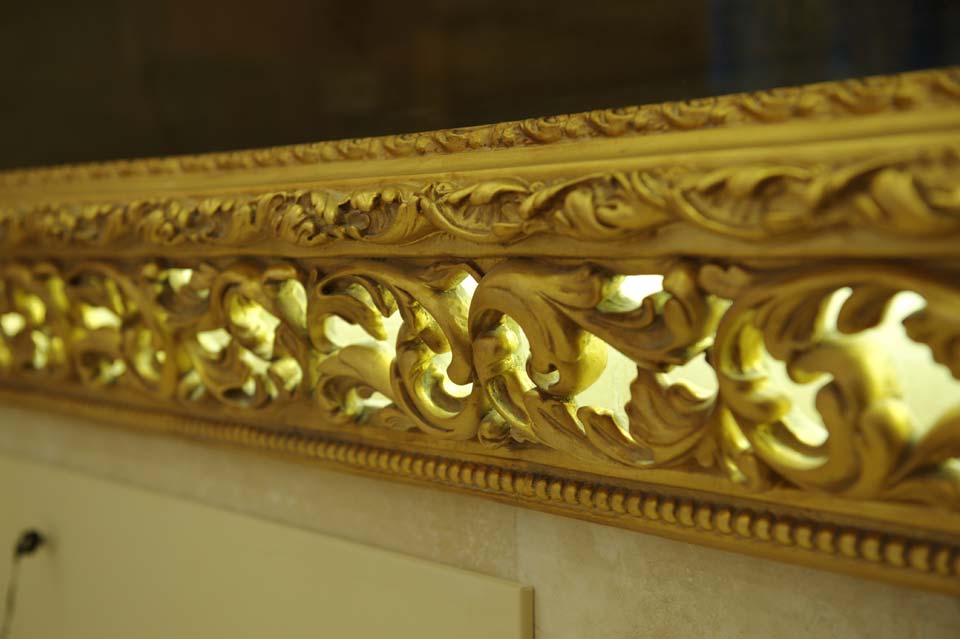золотая рама для зеркала, картины, обрамления ниш