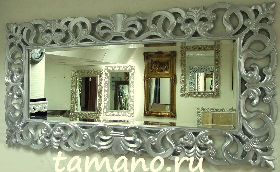 Зеркало в резной раме Континио серебро, 90см х 180см крепление по горизонтали.JPG