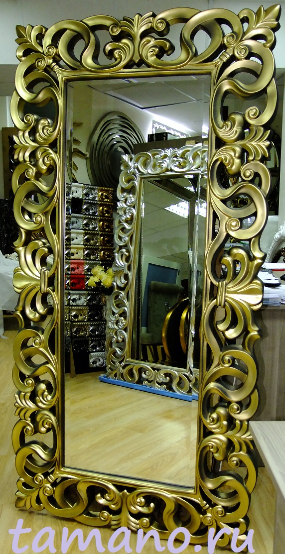 Зеркало интерьерное в серебряной раме, арт. Л80501 Континио бронза, ширина 88,9см; высота 177,8см.JPG