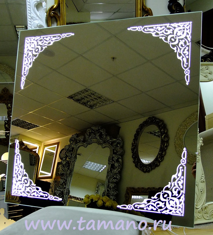 Зеркало со светодиодной подсветкой Гармония, 80см х 80см.JPG