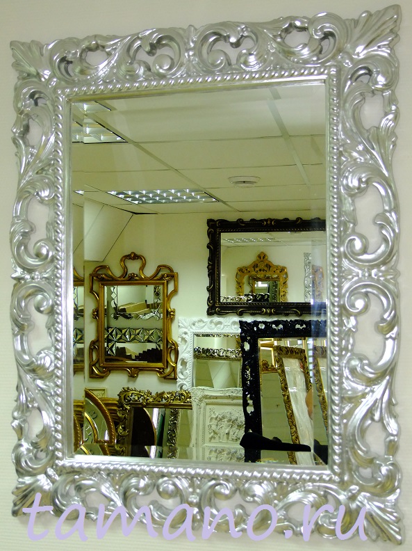 Зеркало интерьерное, арт. Л005 серебро, ширина 75см высота 95см.JPG
