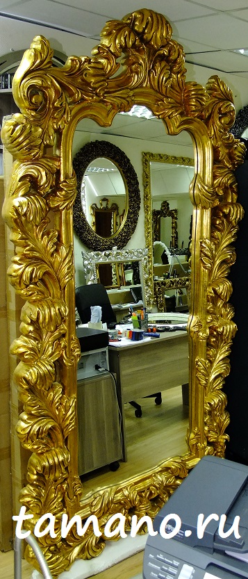 Зеркало интерьерное, арт. Л819 золото, ширина 121,0см; высота 232,0см смотреть фото рамы.JPG