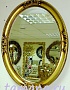 Зеркало овальное в раме, Пацифик, античное золото, 62см х 82см