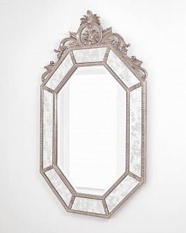 Зеркало интерьерное, арт.  127 Лидс,  серебро, 144см х 91см