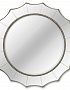 Круглое зеркало в зеркальной раме Фалкон D 81см, серебро